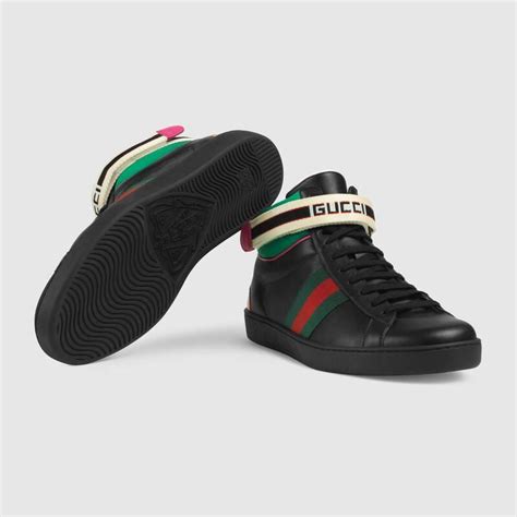 men's ace gucci stripe high-top sneaker cheap
